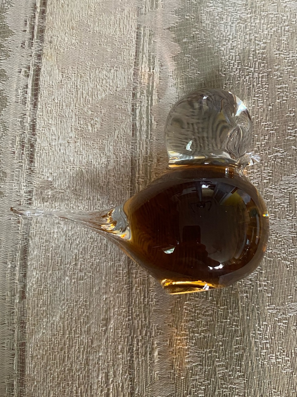 Vintage Eneryda Sweden Amber Hand Blown Art Glass